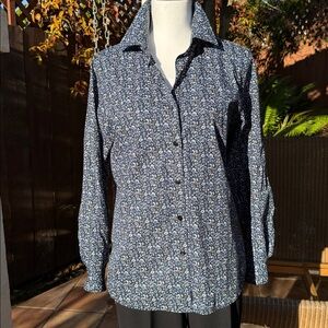 Orvis Blue Floral Women's Top